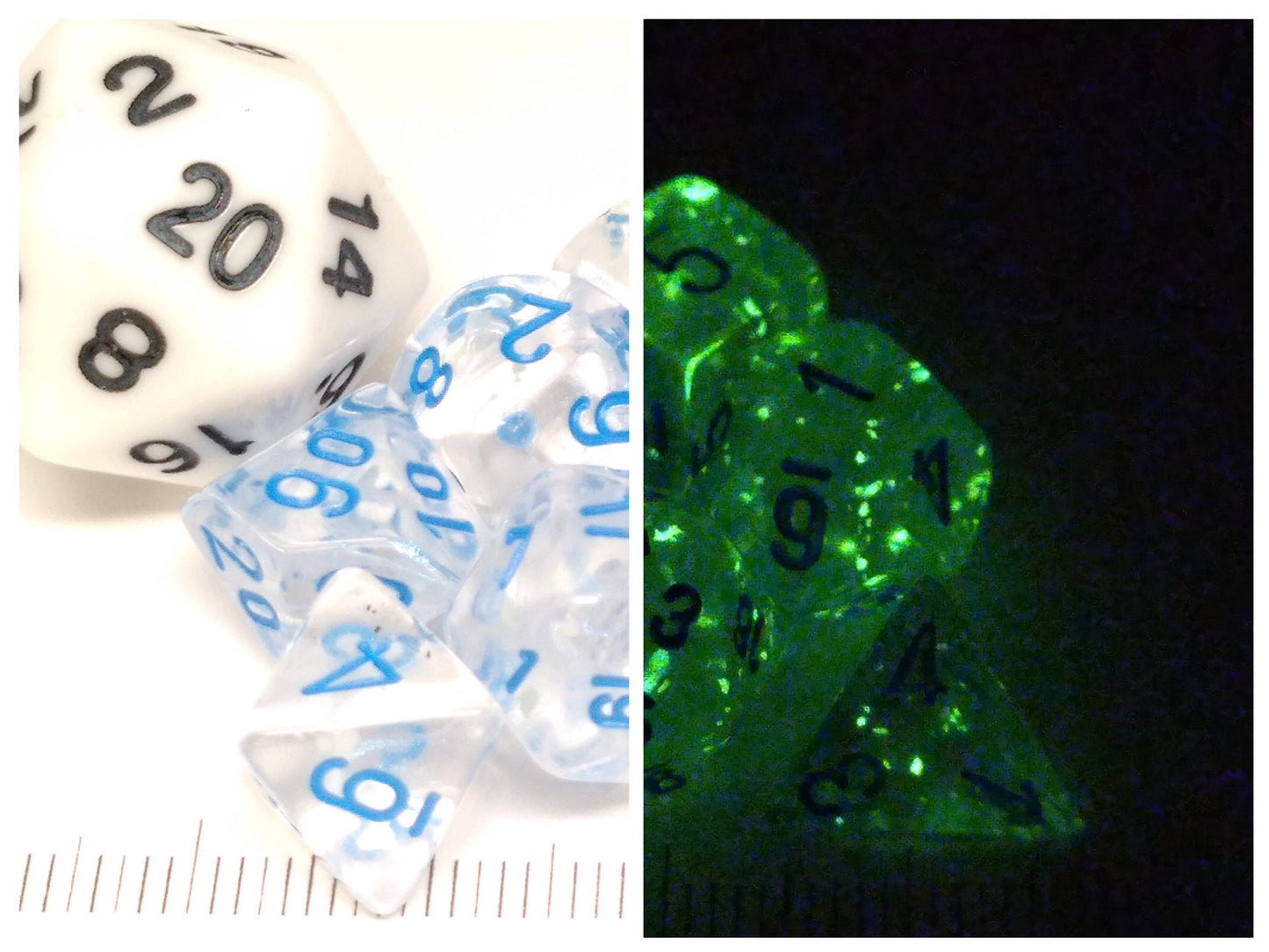 Mini polydice set - Borealis Luminary Icicle w/blue