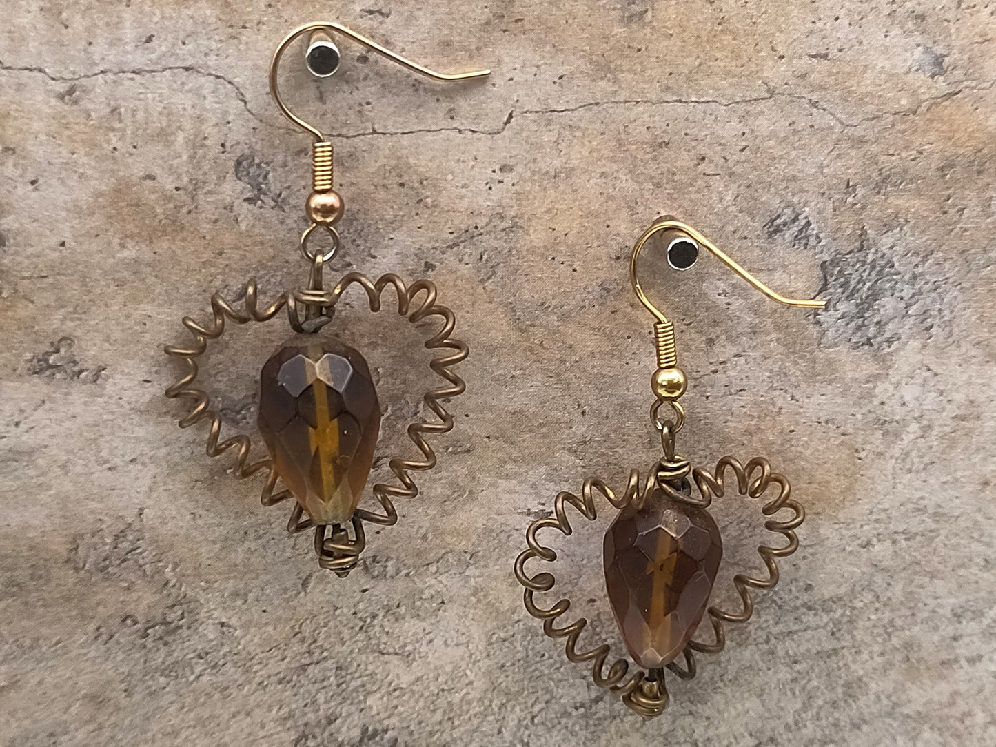 Heart wire oorbellen