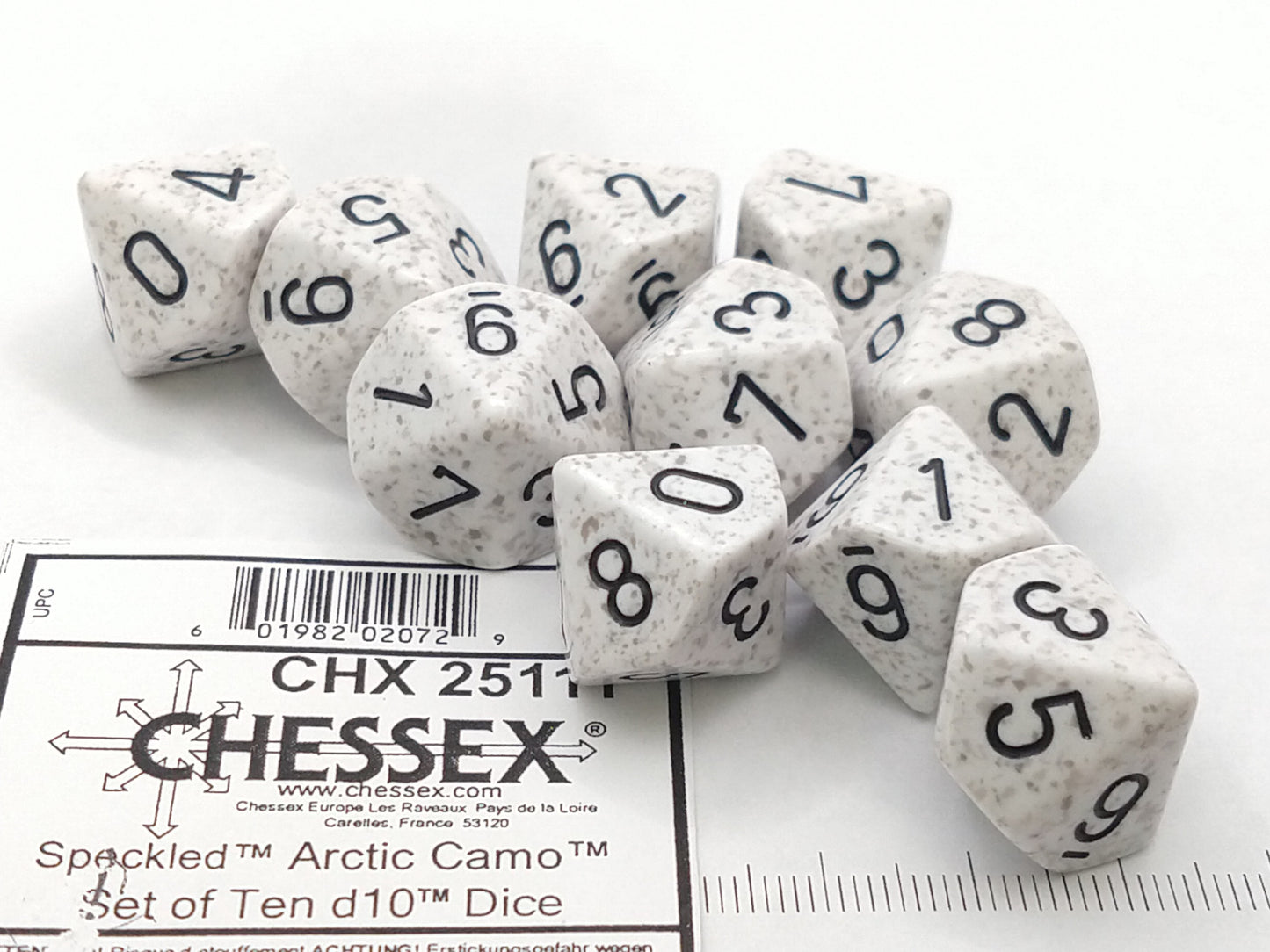 Set 10 10-zijdig, Speckled Arctic Camo