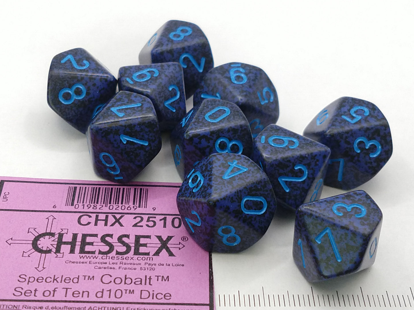 Set 10 10-zijdig, Speckled Cobalt