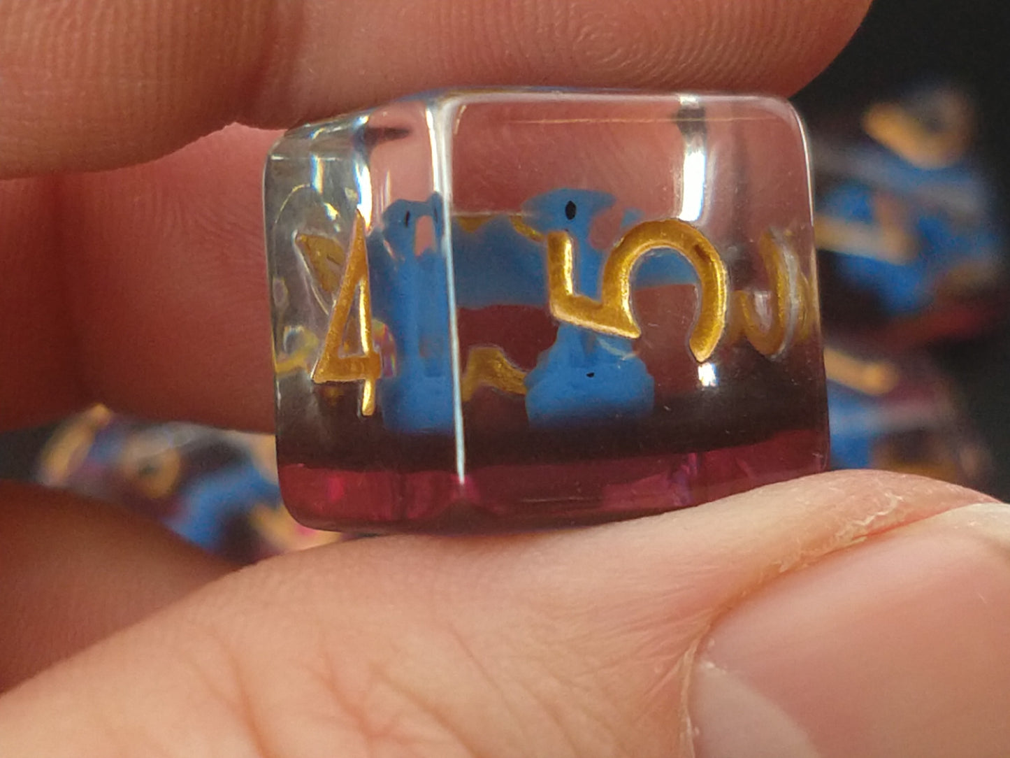 Dino, Blue Pterodactyl polydice set