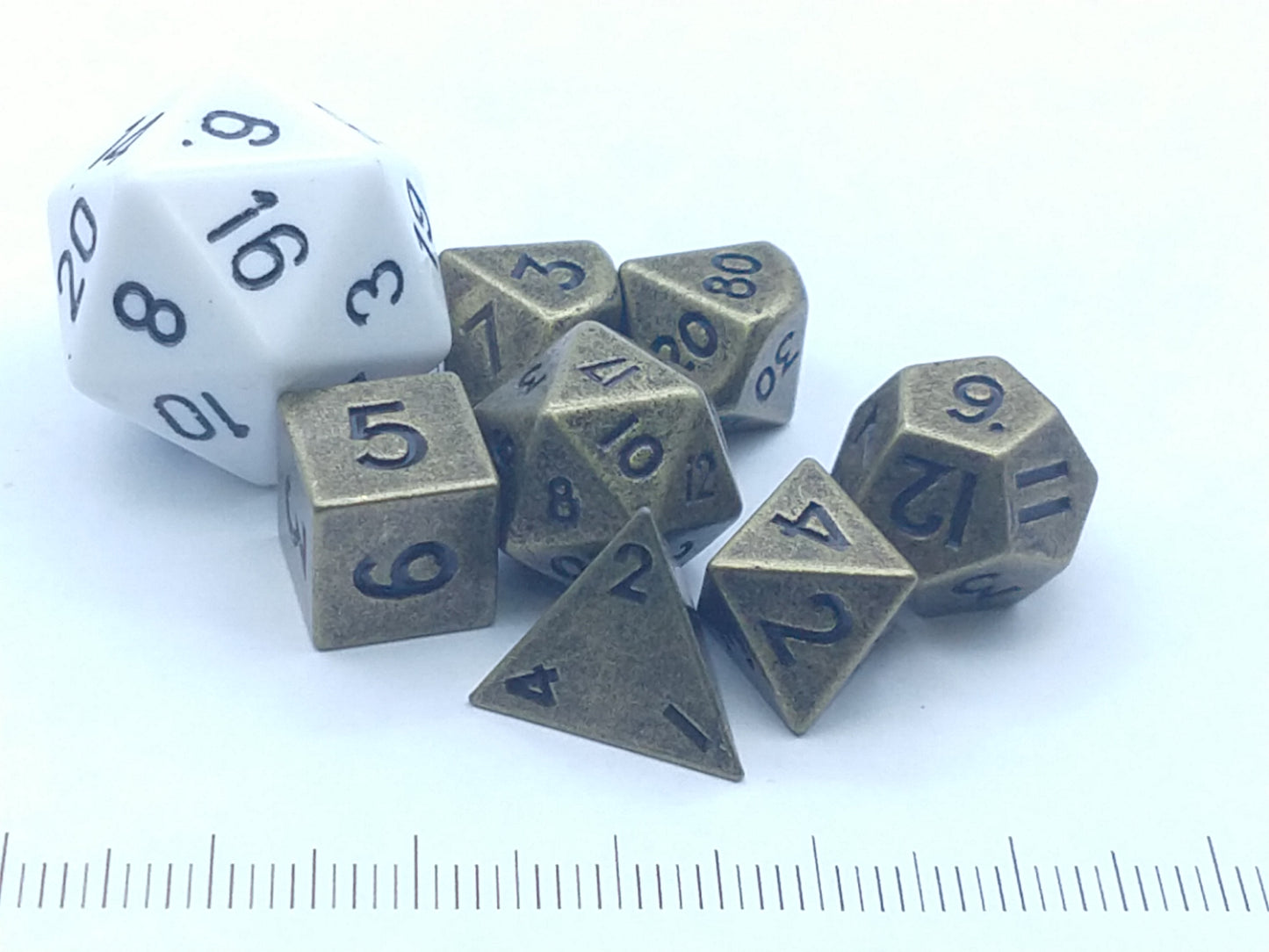Mini Metal Polydice set - Brass