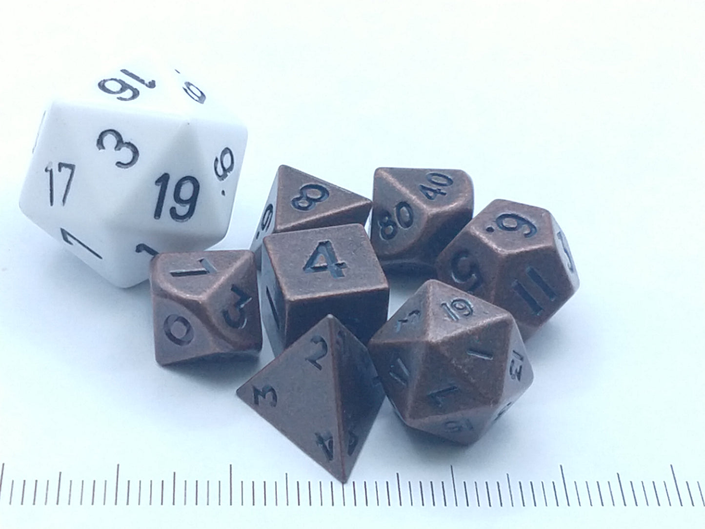 Mini Metal Polydice set - Copper
