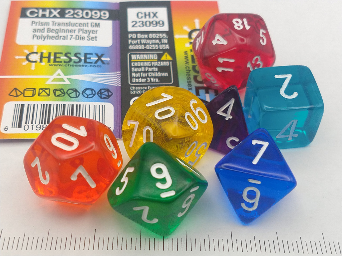 Chessex Translucent Prism polydice set