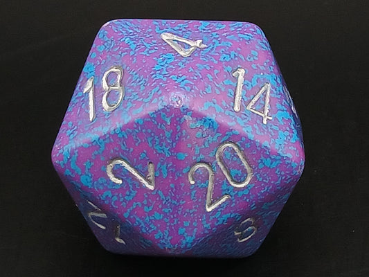 34 mm 20-sided, Speckled Silver Tetra