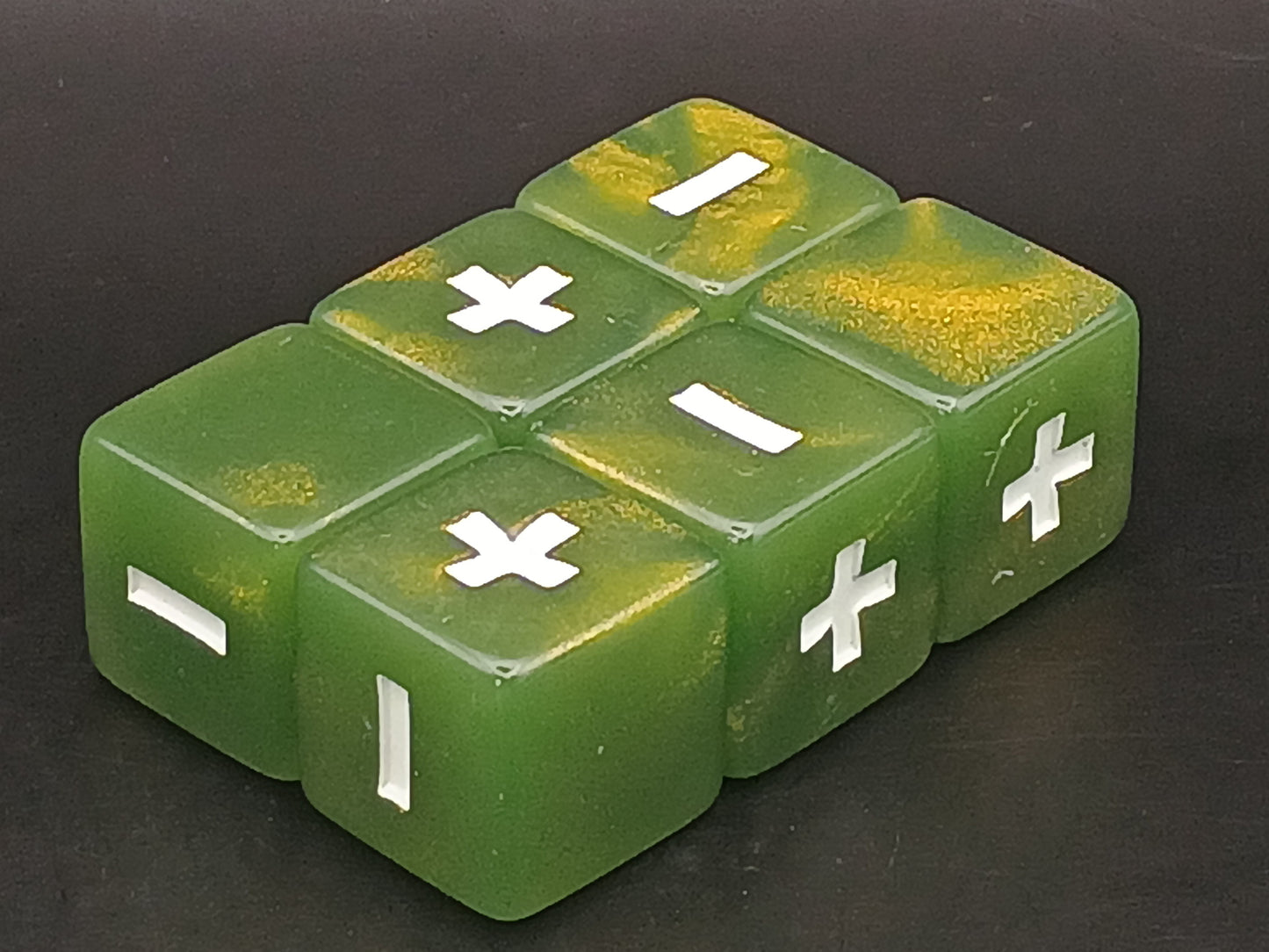 Set 6 fudge dice, Dragon Dust