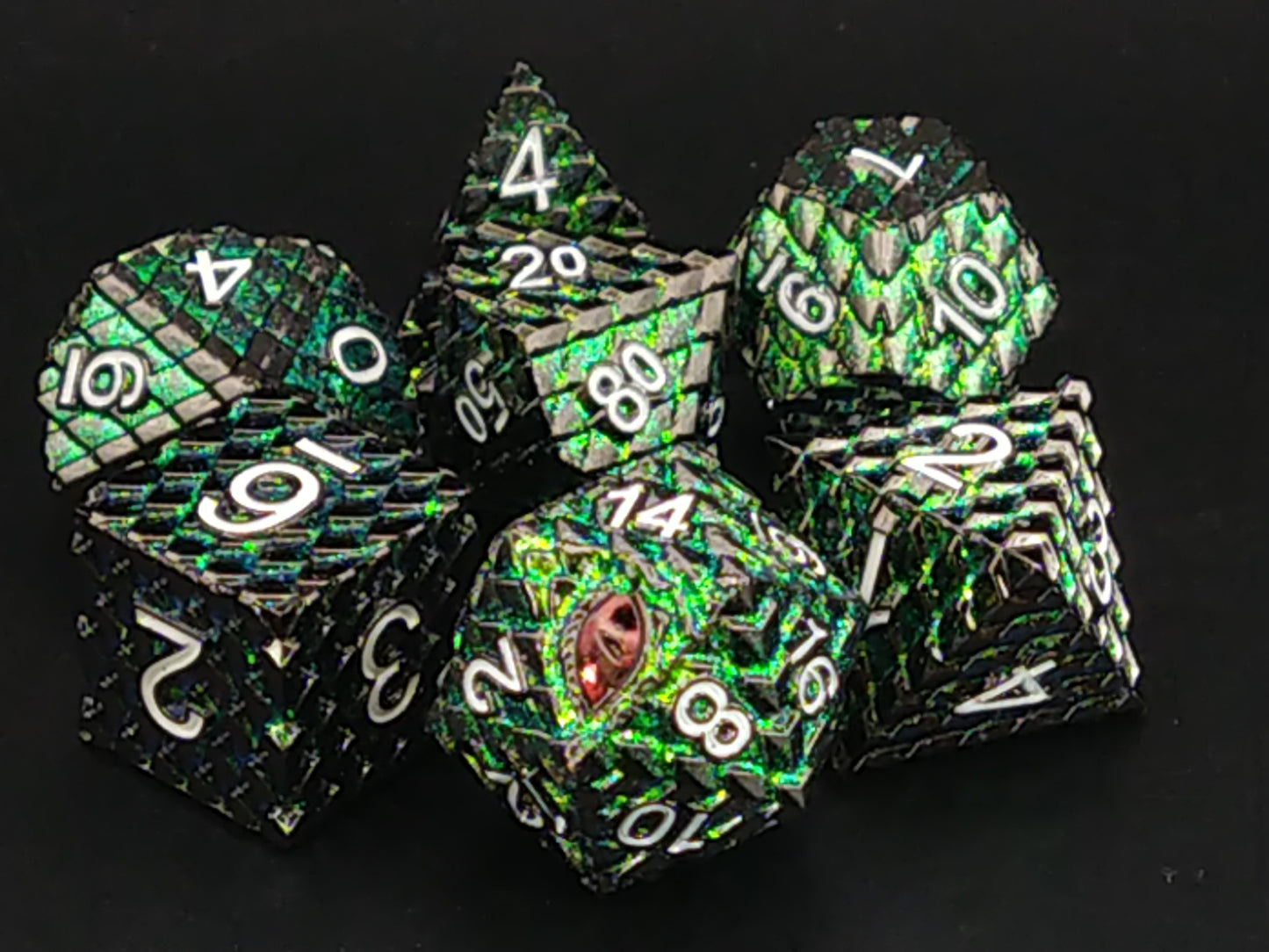 Basilisk Scales - Metal polydice set