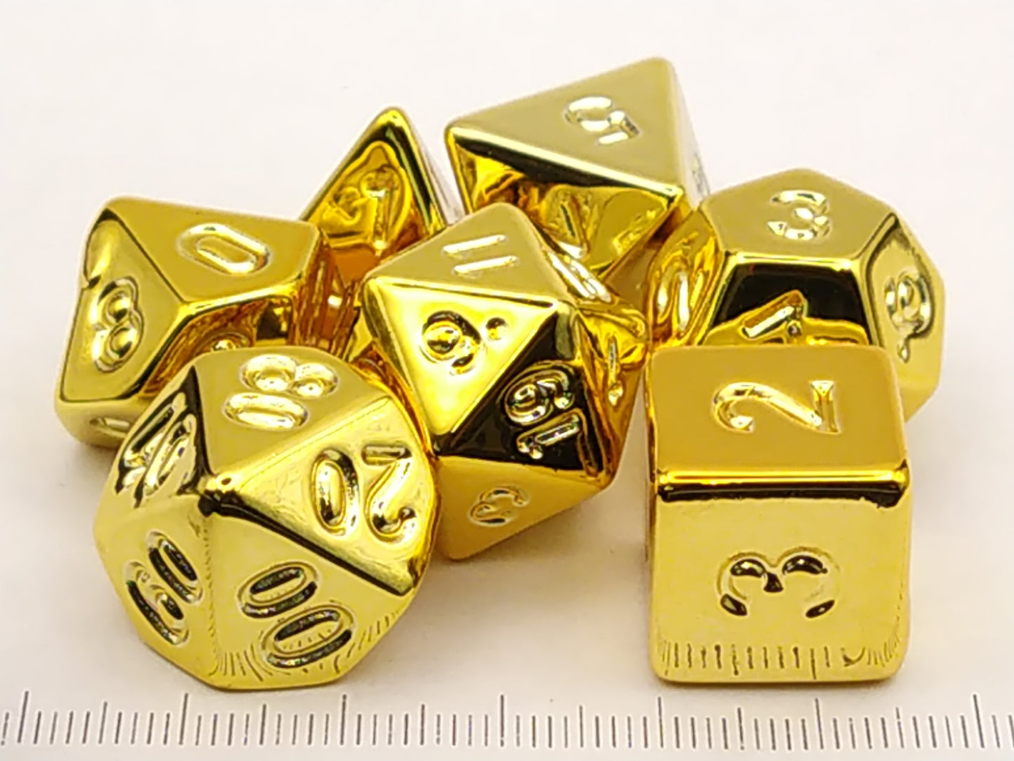 Metallic Plated polydice set - Gold