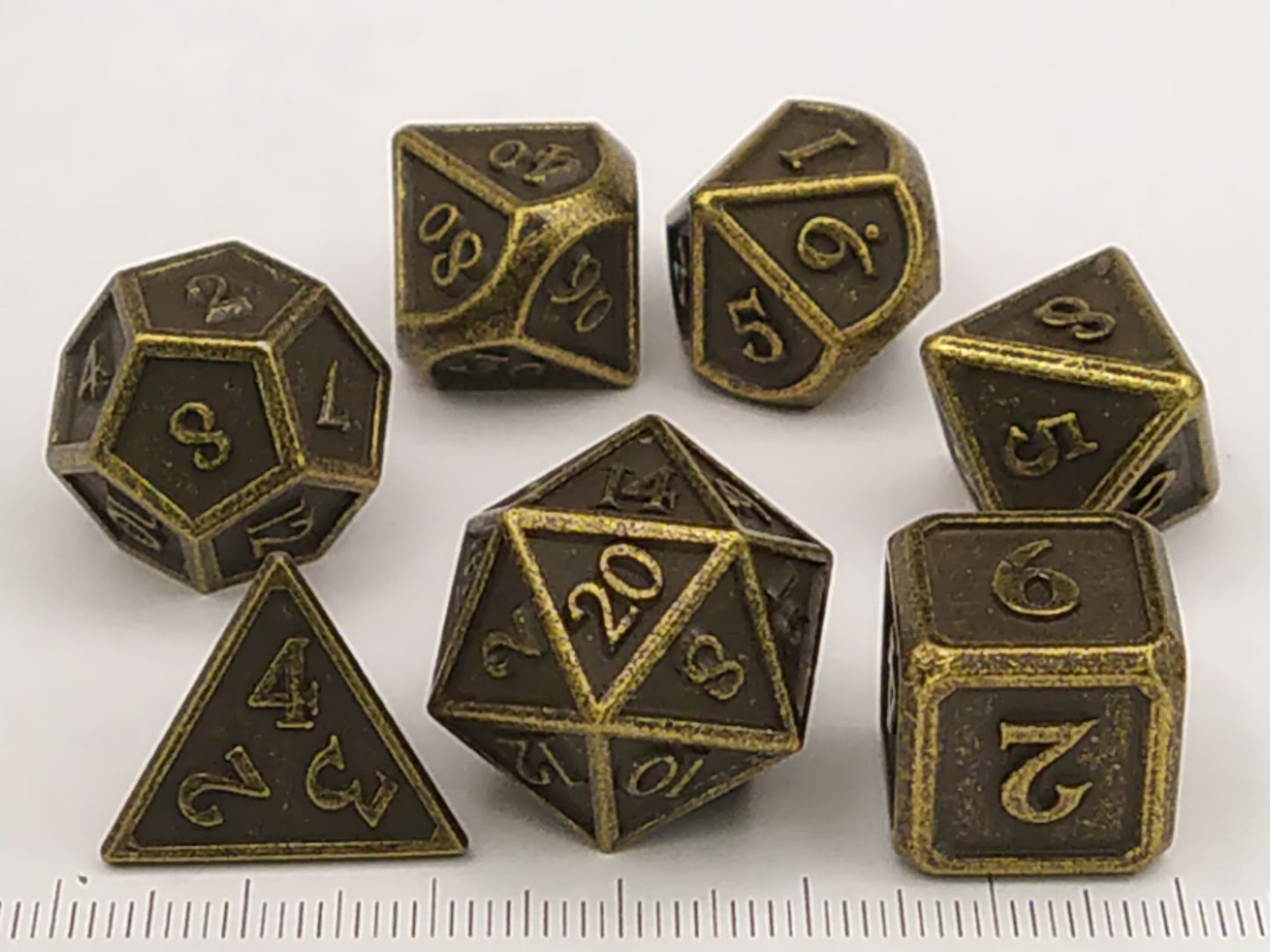 Metal Polydice Set - Brass