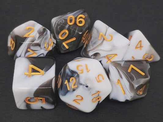 Transmuted Tuxedo polydice set