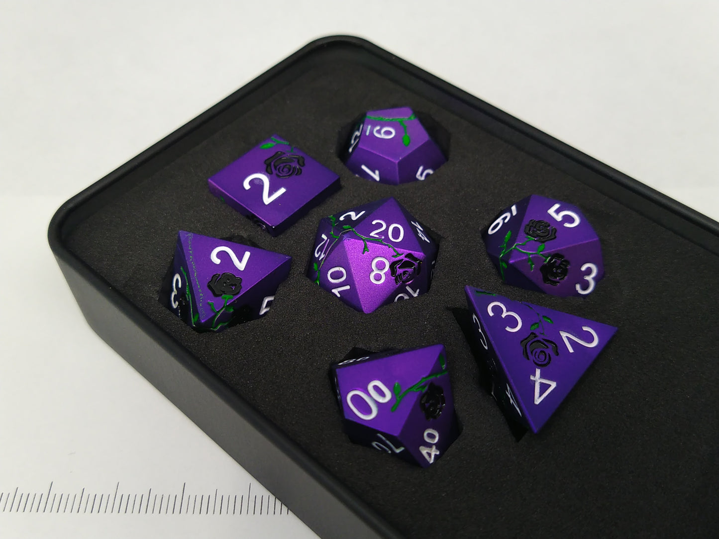 Black Rose - Metal polydice set
