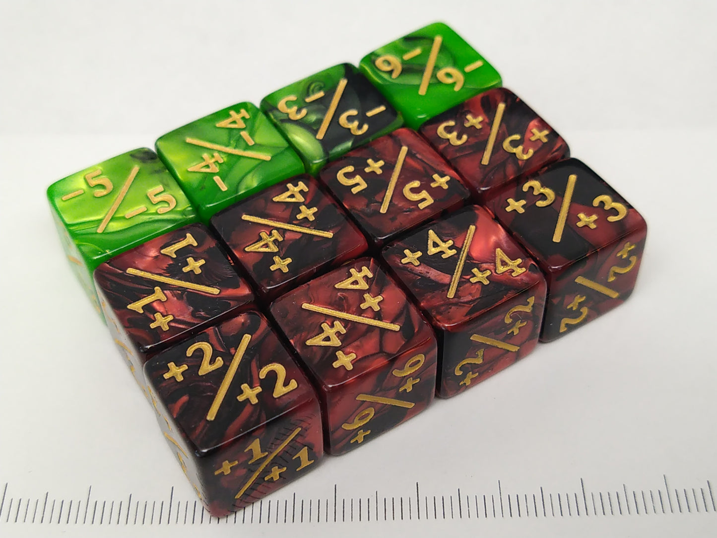 12 counter dice set - Elementals
