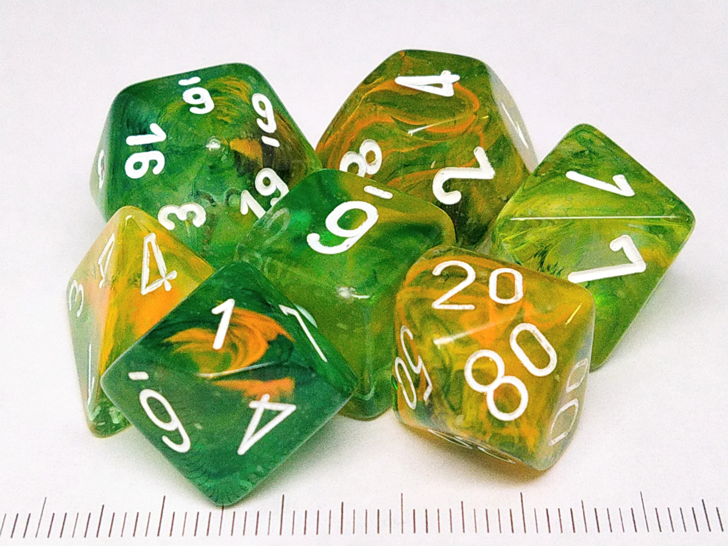 Nebula Spring w/white polydice set