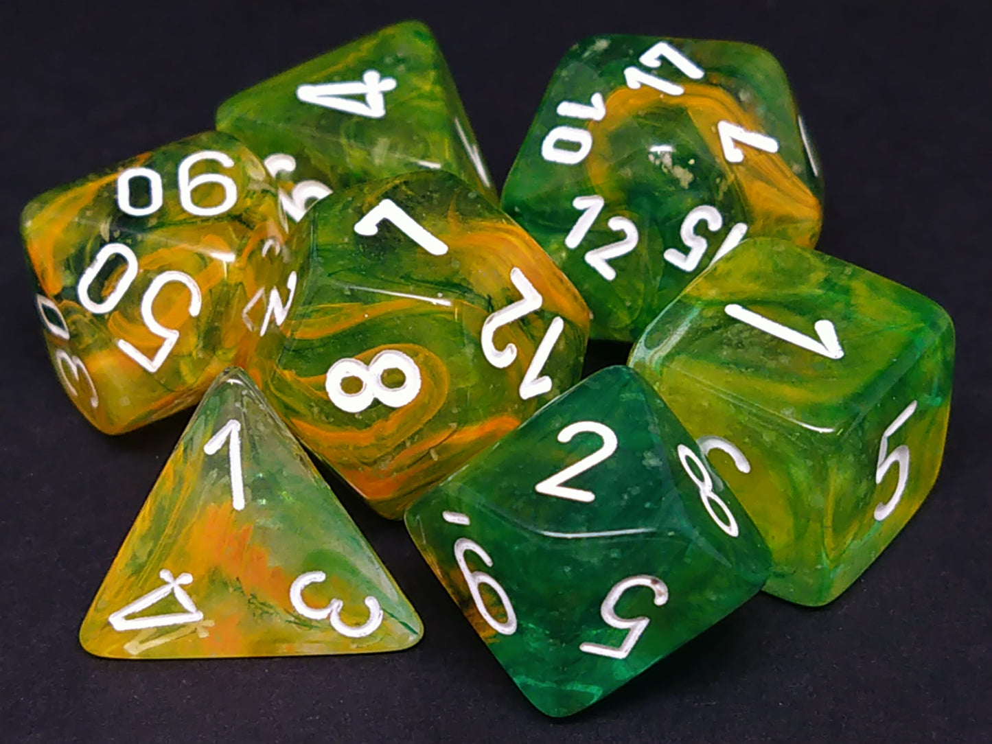 Nebula Spring w/white polydice set