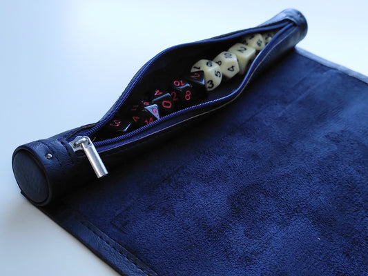 Roll Up Case Midnight - travel sized dice carrier and roll mat