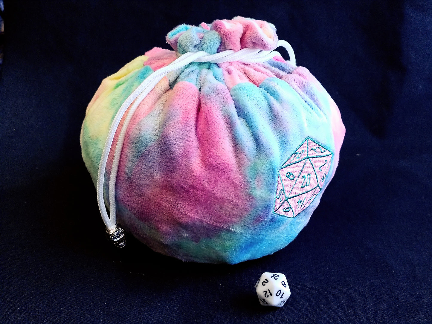 Cotton Candy D20 Dice Bag