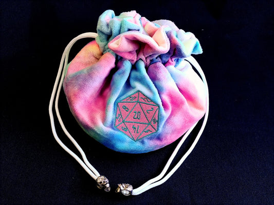Cotton Candy D20 Dice Bag
