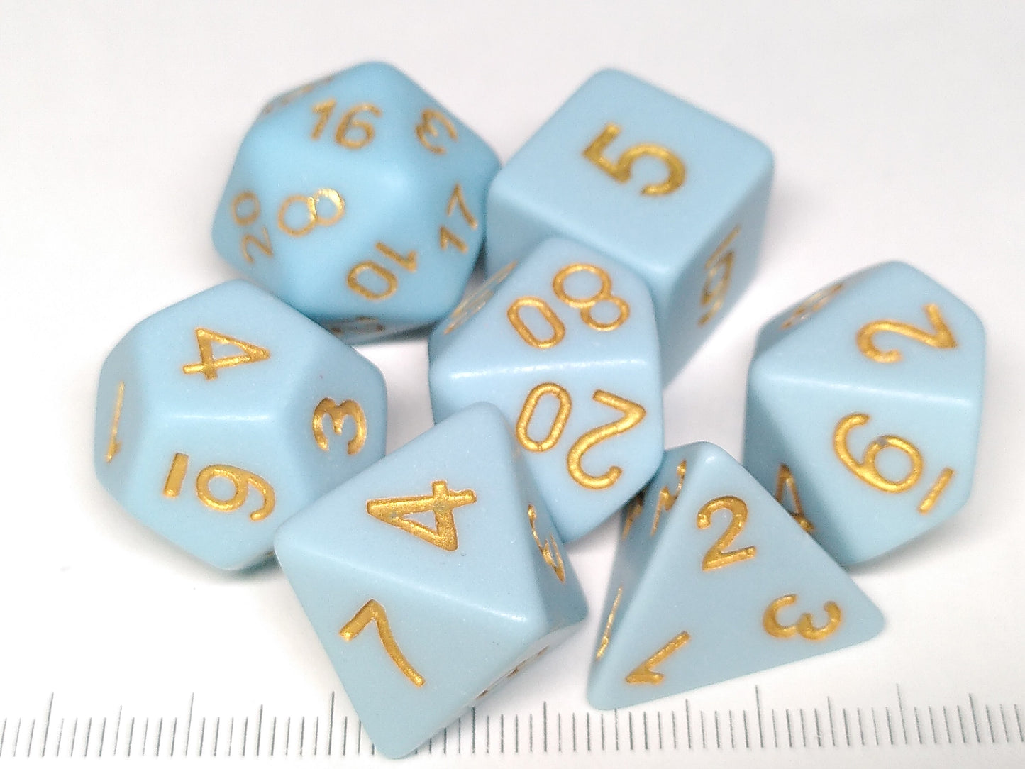 Matte polydice set - Blue