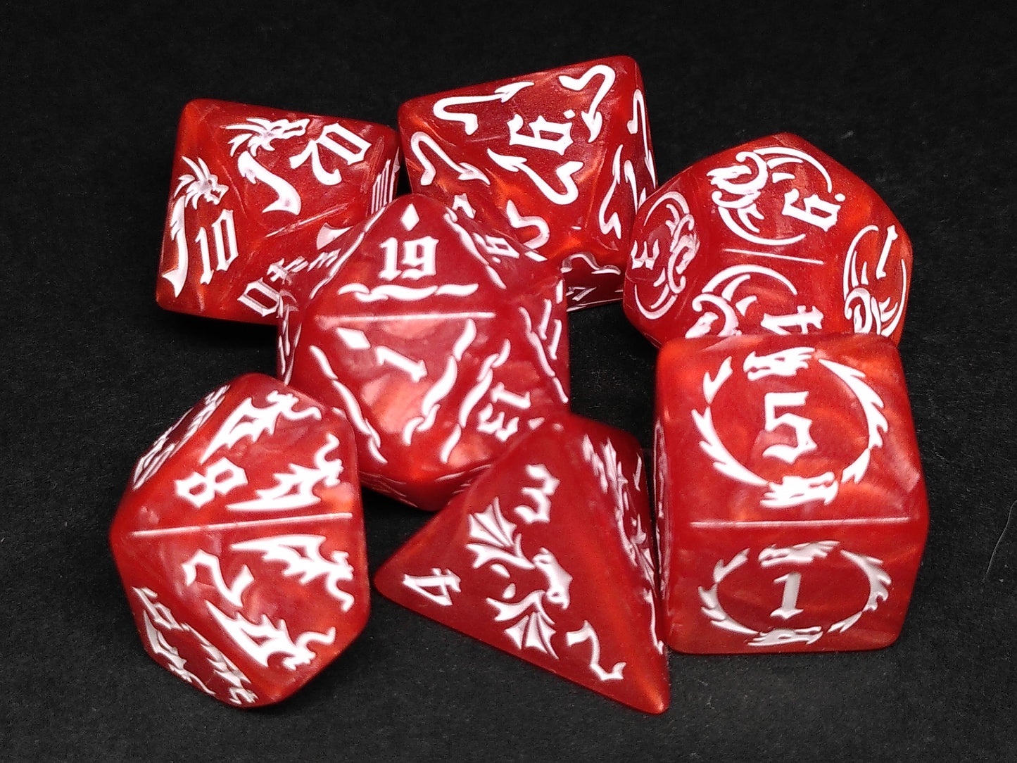 Pearl Dragon polydice set