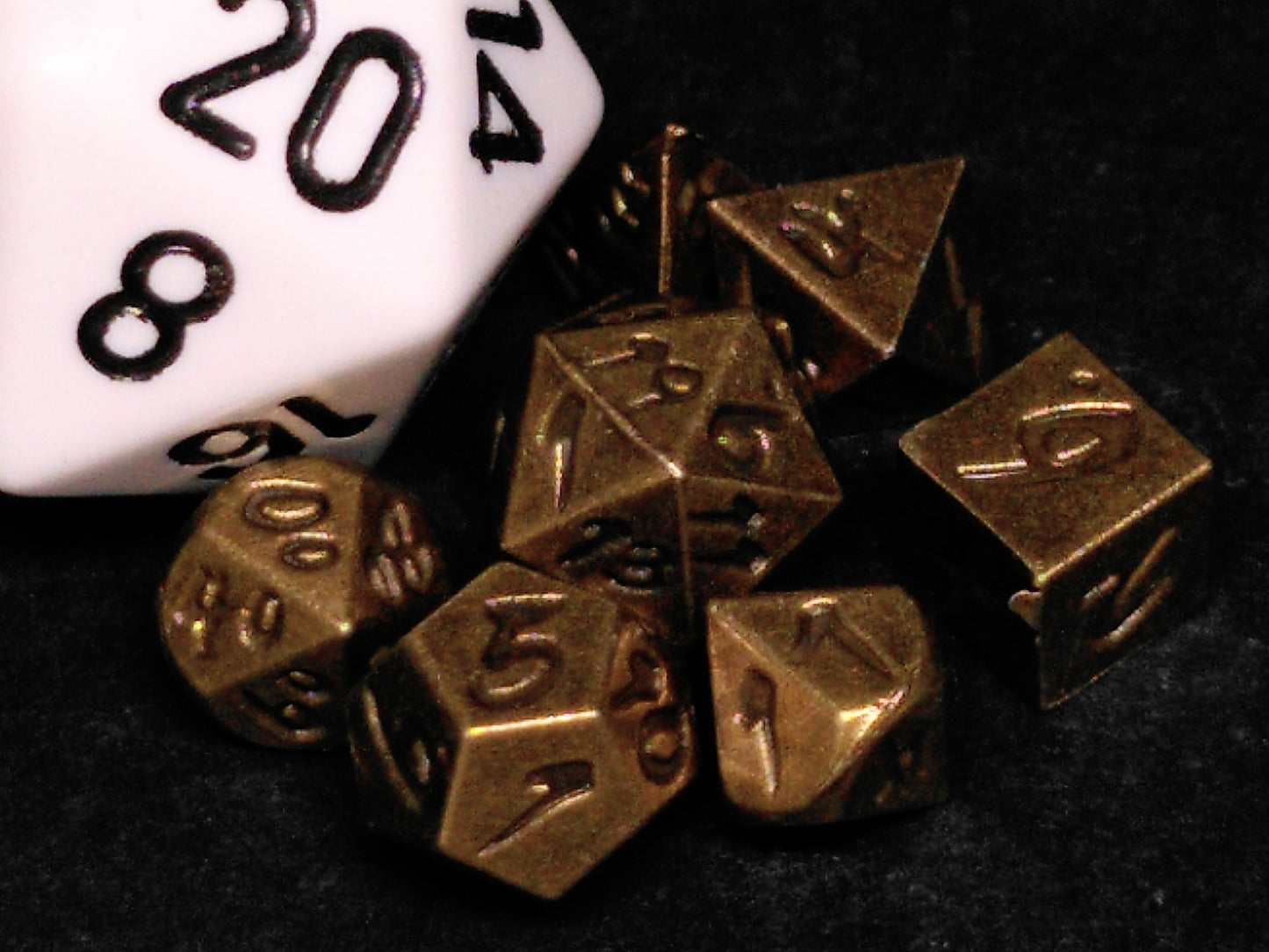 Micro Metal Polydice set - Brass