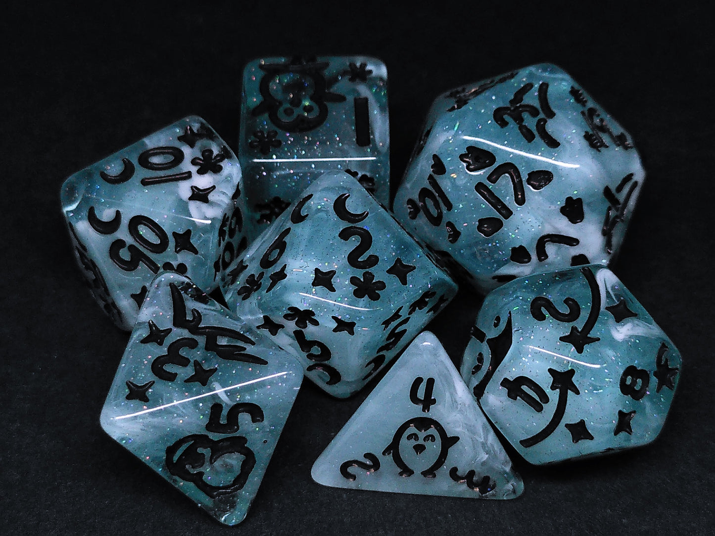 Antarctic Pebbles polydice set