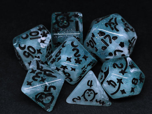 Antarctic Pebbles polydice set