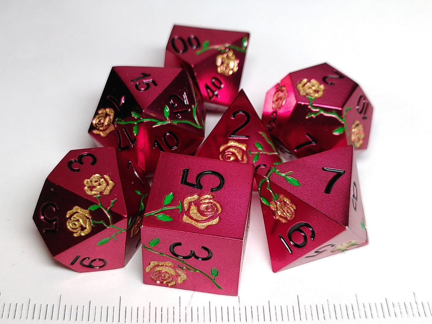 Golden Rose - Metal polydice set