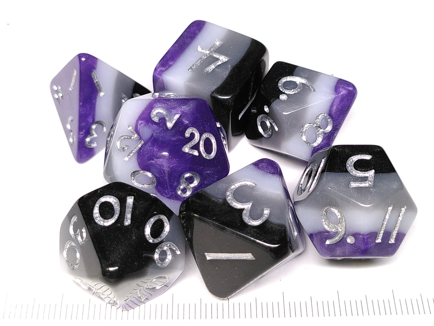 Asexual Pride Strata polydice set
