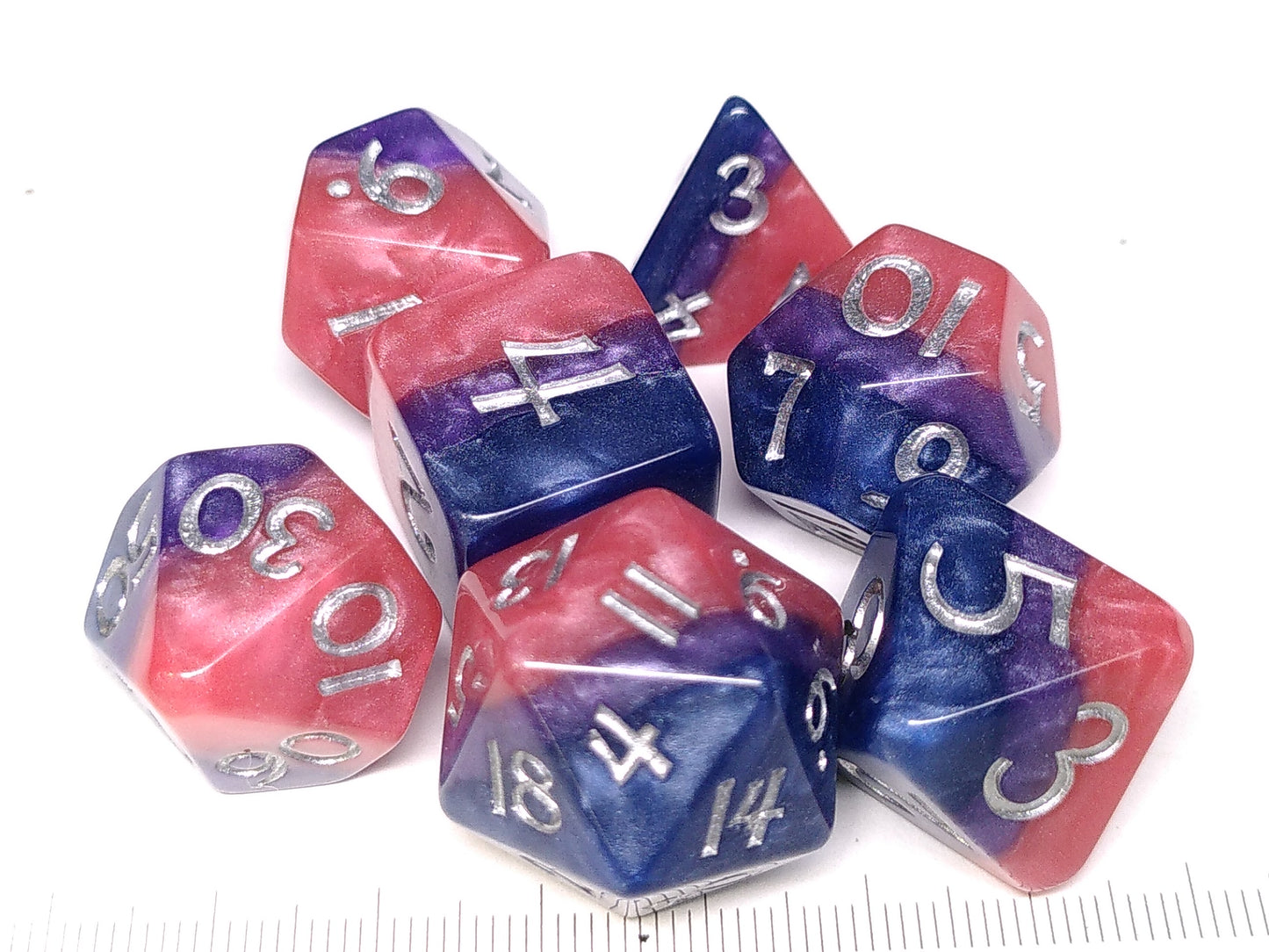 Bisexual Pride Strata polydice set