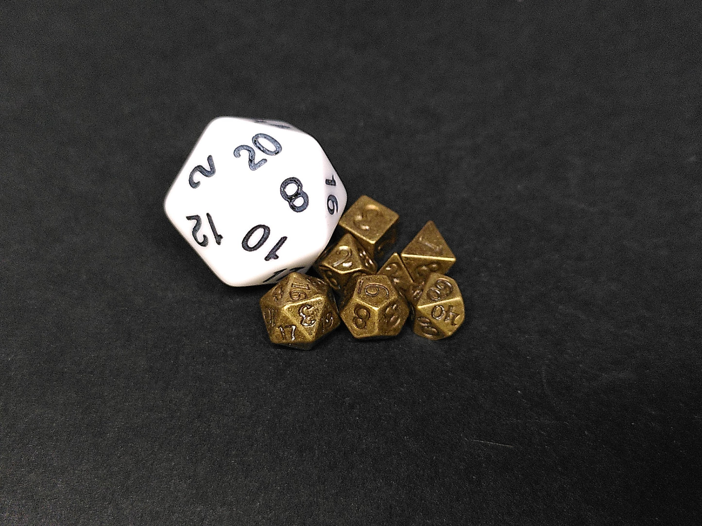 Gold Hollow Dragon dice cage pendant, with mini metal dice
