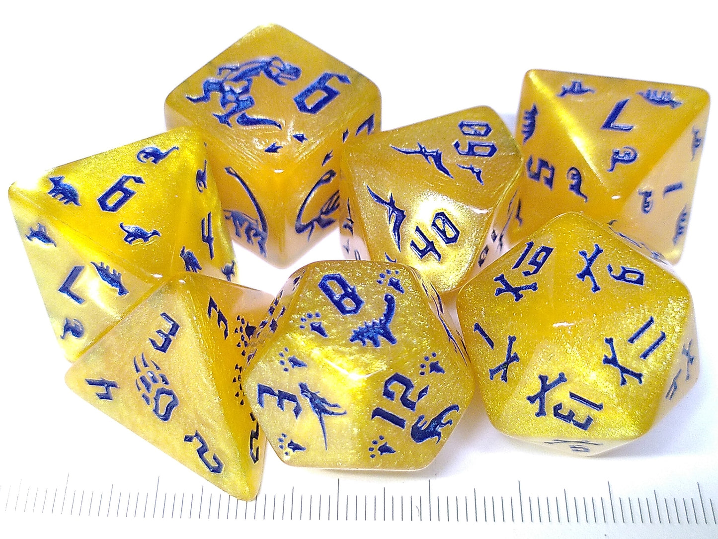 Prehistoric polydice set - Pearl yellow