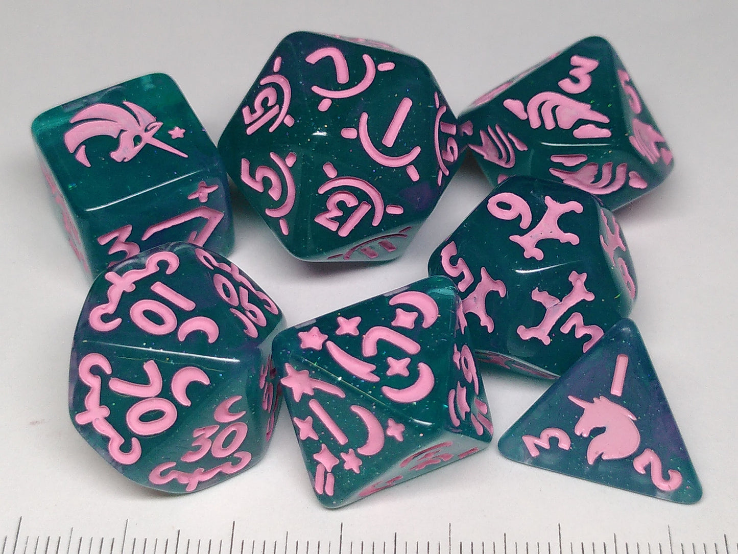 Unicorn Kelpie polydice set