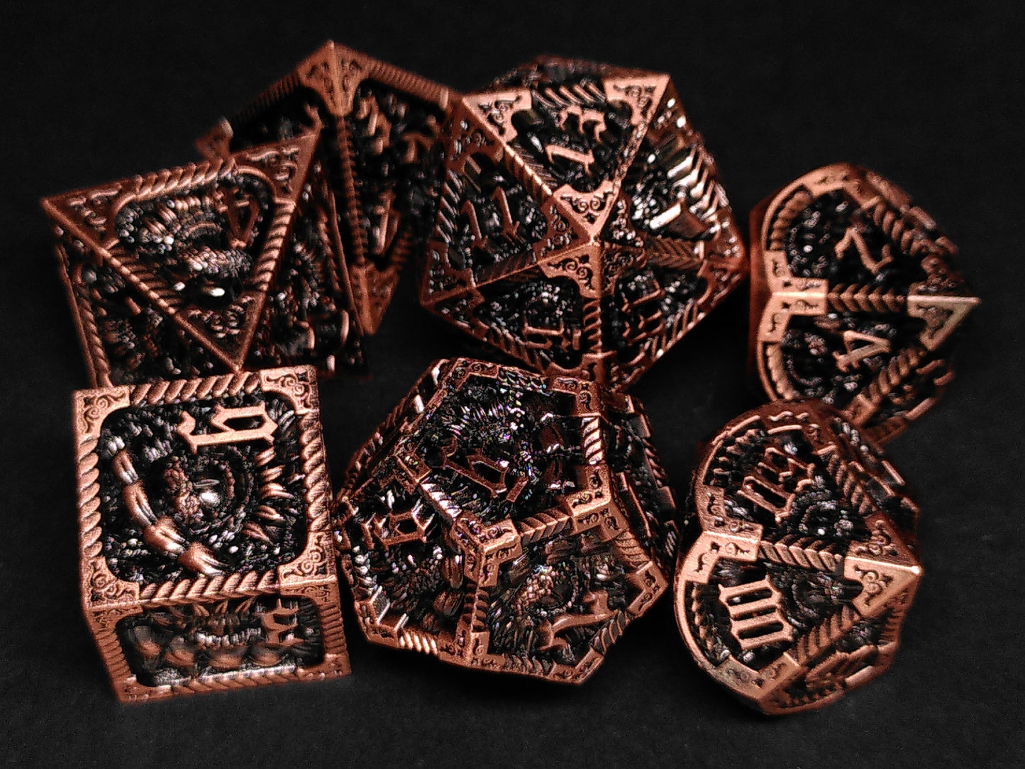 Draconic Relic - Metal polydice set