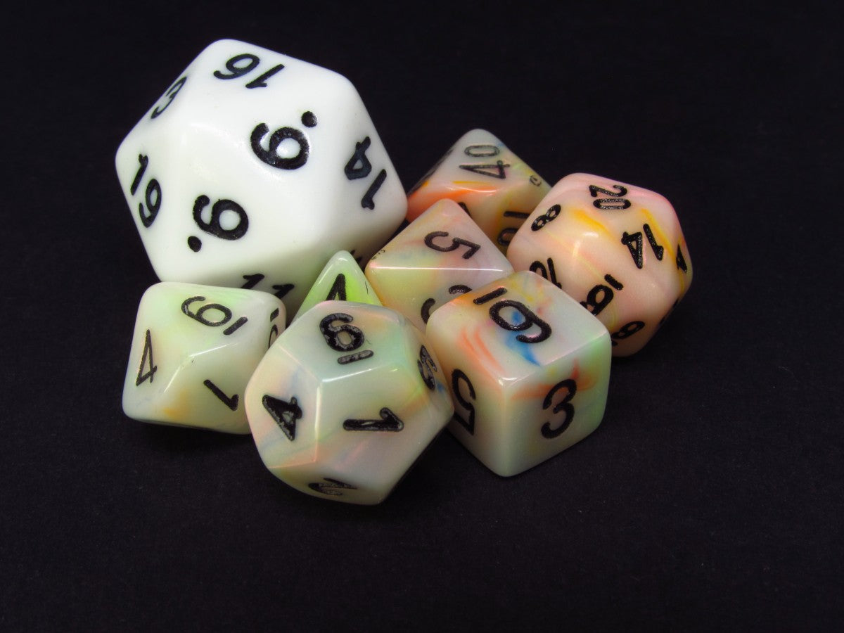 Mini polydice set - Festive Circus w/black