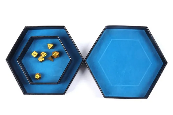 Hexagon Dice Tray - Turquoise