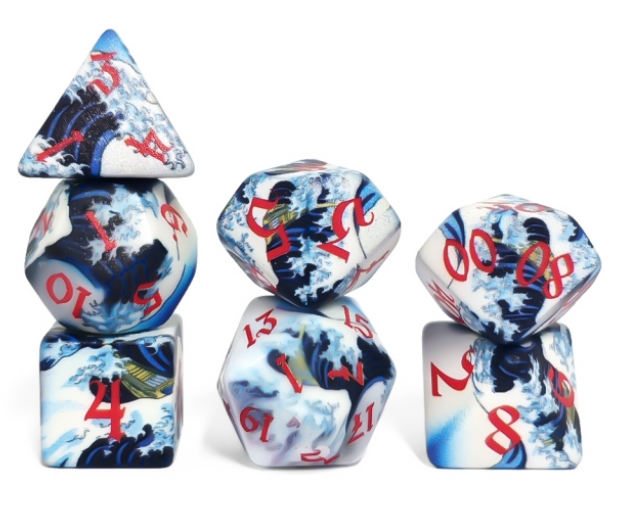 Great Wave - Scenic polydice set
