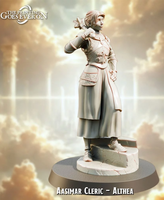 Ever On miniatures - Aasimar Cleric, Althea