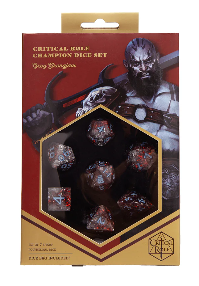 Critical Role Champion Dice Set - Grog Strongjaw