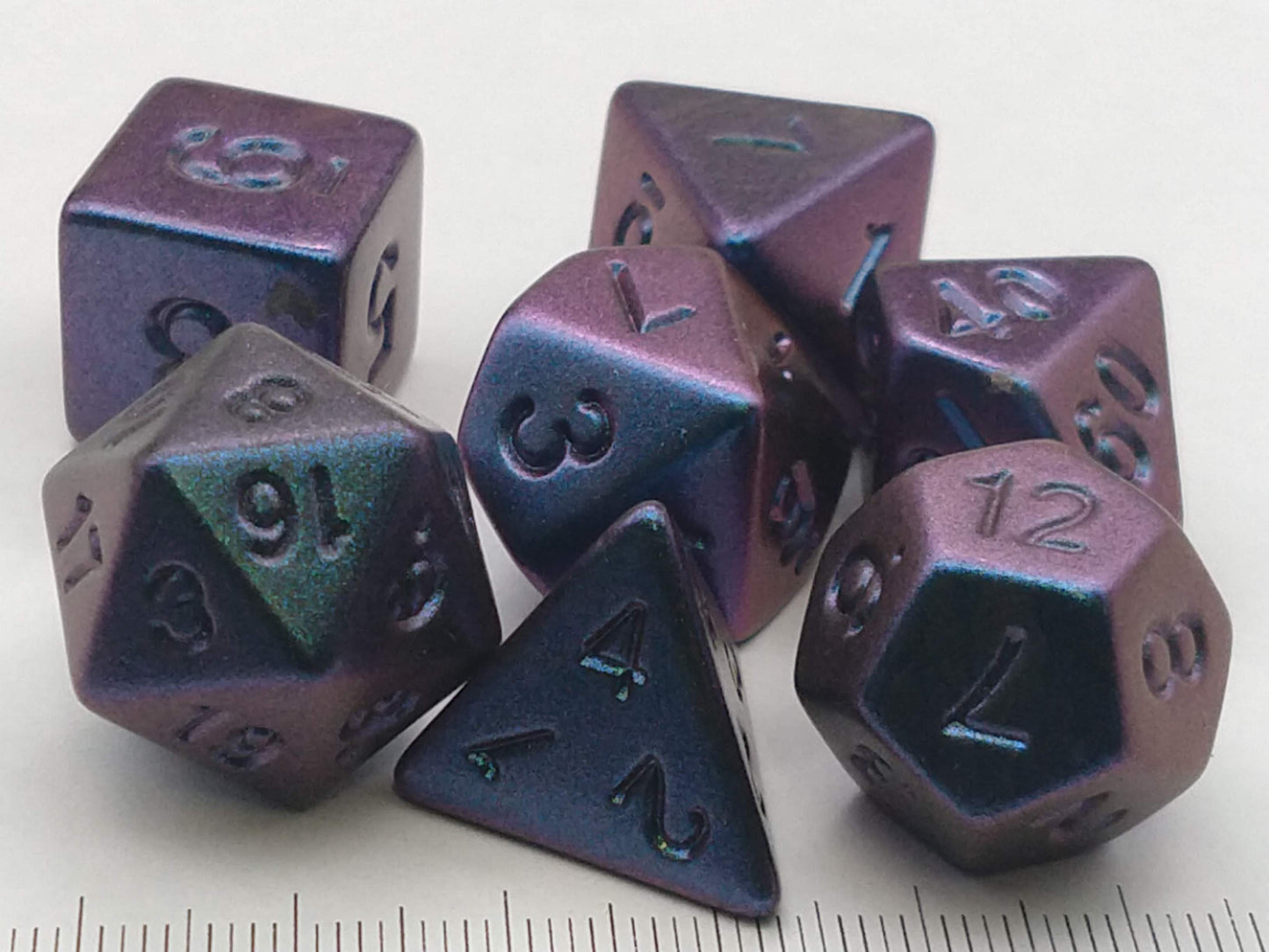 Metallic Plated polydice set - Neochrome