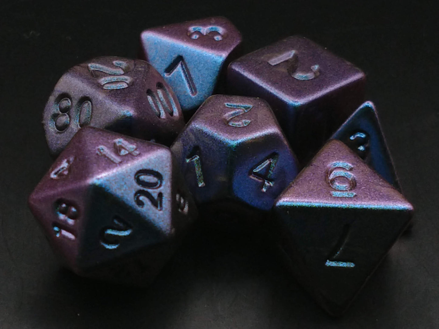 Metallic Plated polydice set - Neochrome