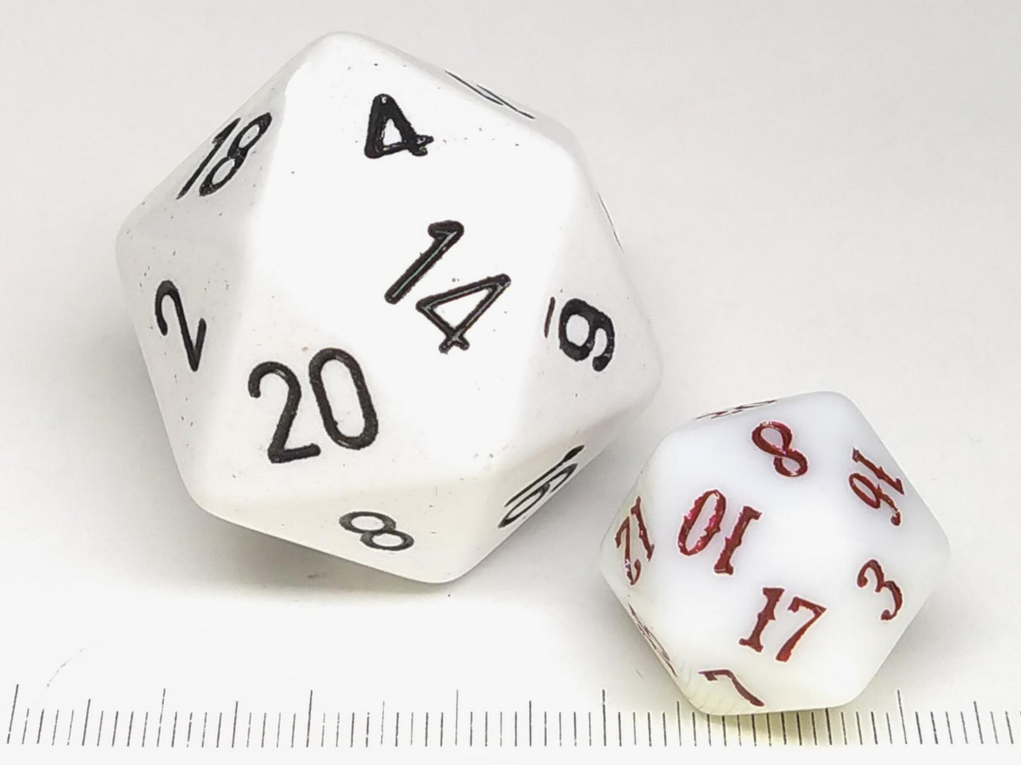 34 mm 20-zijdig, Opaque White w/black