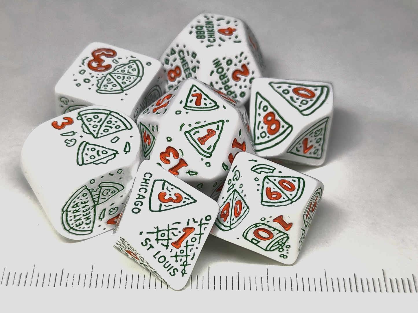 Pizza polydice set - Pepperoni