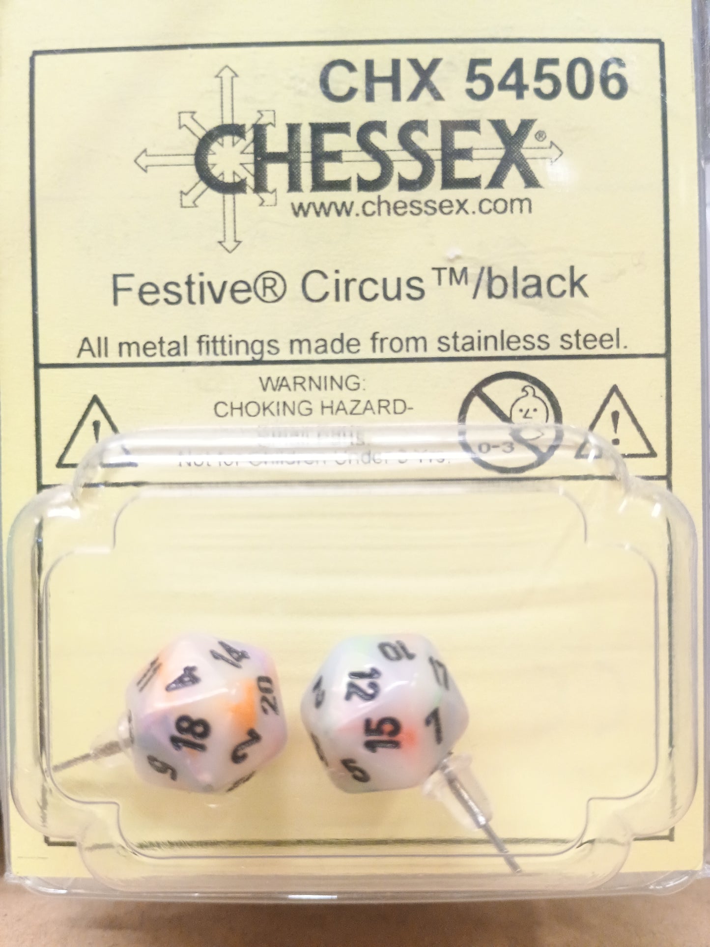 Chessex Mini Dice oorbellen