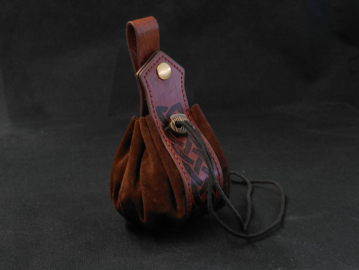 Belt Pouch - Brown with Celtic Knotwork