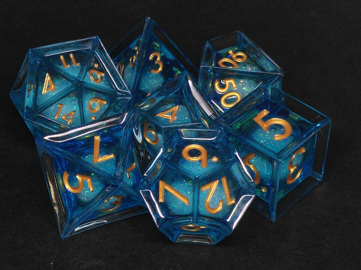 Once upon a Time - Liquid Core polydice set, Razorback Robin's Egg