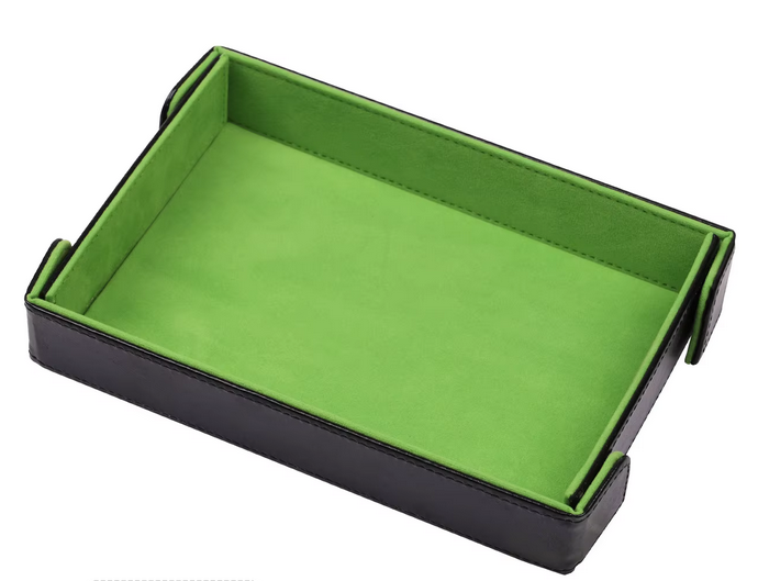 Magnetic foldable dice tray, groen