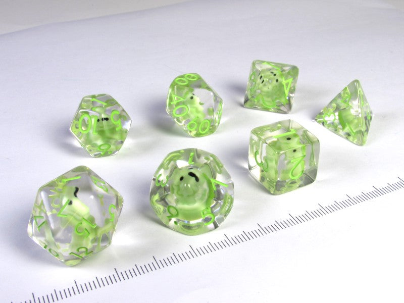 Dino, Green T-Rex polydice set