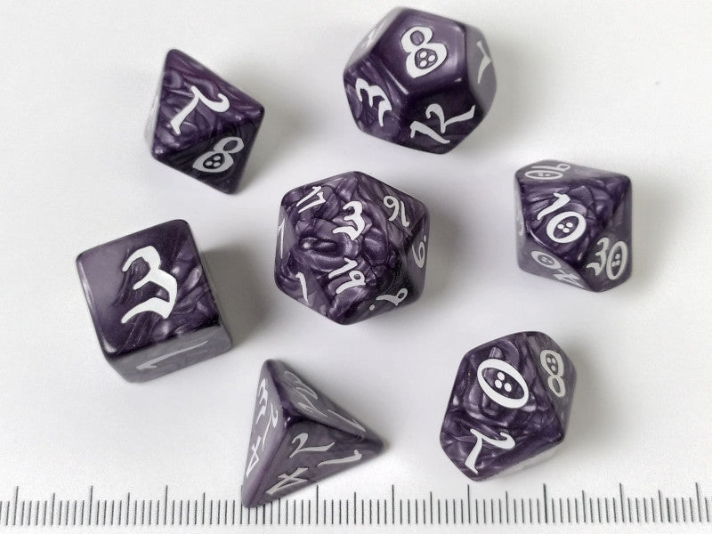 Classic polydice - Lavender w/white