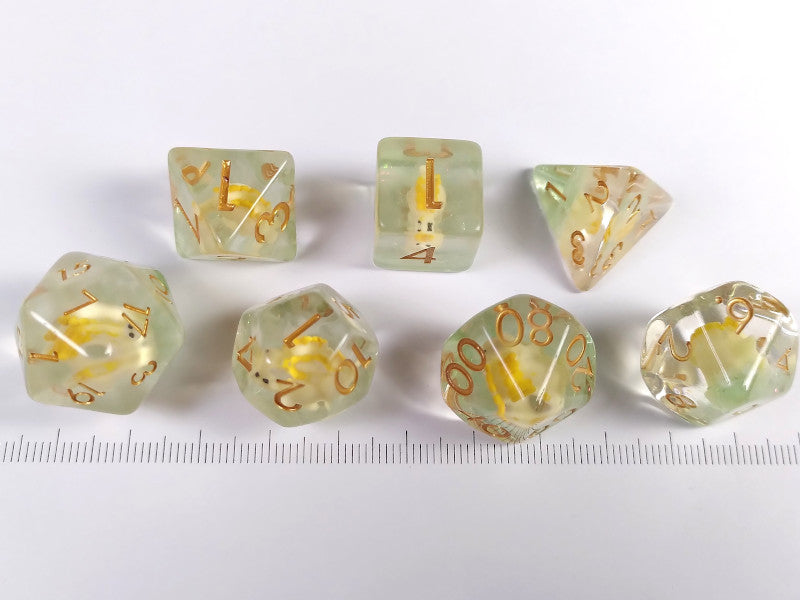 Dino, Yellow Stegosaurus polydice set