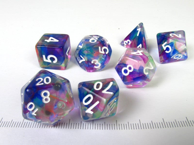 Peacock Swirl polydice set